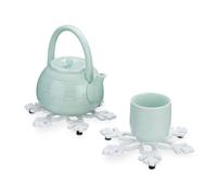 Sottopentola ghisa set 2 sottopiatti sotto pentole teiera padelle 1,5x18x18 cm