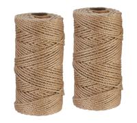 Relaxdays Set da 2 spago di iuta 4 mm x 100 m