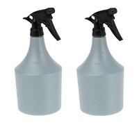 Relaxdays Set da 2 Spruzzini Nebulizzatori,1 L, Bottiglietta Spray Ricaricabile, Piante e Fiori, Plastica, Grigio Nero