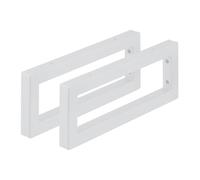 Relaxdays Reggimensola da Muro, 2 Staffe per Mensole Parete, 40 cm, Supporti Rettangolari per Scaffali, Acciaio, Bianco