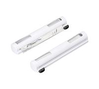 Relaxdays Set da 2 Taglia Pellicola da Cucina, Dispenser Porta Rotoli Plastica & Alluminio, HxLxP: 5 x 37 x 8 cm, Bianco