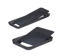 Relaxdays, Set da 2 Varie Misure Teglia Microforata, Stampi di VarieMisure, Antiaderente con Fondo Rimovibile, Rettangolari, Antracite, Acciaio