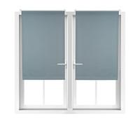 Relaxdays Set da 2 Tende a Rullo Oscuranti, Tenda Termica, Catenella Laterale, Senza Fori, HxL 60x160, Tessuto, Grigio