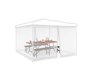 Relaxdays Set da 2 zanzariere per gazebo 3x3 m