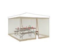 Relaxdays Set da 2 Zanzariere per Gazebo 3x3m, Dimensioni 2x6 m, con Cerniera e