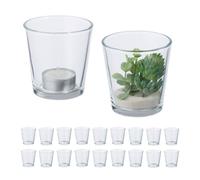 Relaxdays Set da 20 bicchieri portalumini