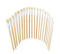 Relaxdays Pennelli in Setola, in Set da 20, Acrilico, Olio e Acquerello, per Hobby e Scuola, per Pittura, Naturale, Pelo di Animale, 29,5-33 cm