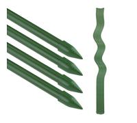 Relaxdays Set da 20 Sostegni Verticali per Pomodori, Piante Rampicanti, 120 cm, Ø 10 mm, Inossidabil, Acciaio, Verde