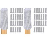 Relaxdays Set da 24 Calzini per Sedie, Feltrini Coprigambe Piedini Mobili e Tavolo, Antirumore sul Pavimento, Grigio (Confezione da 2)