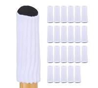 Relaxdays Set da 24 Calzini per Sedie, Feltrini Coprigambe Piedini Mobili e Tavolo, Antirumore sul Pavimento, Bianco, 8.5 x 2.5 x 2.5 cm