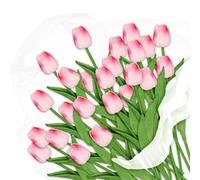 Relaxdays Set da 24 fiori tulipani finti