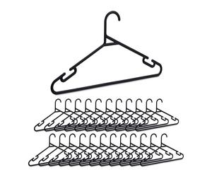 Relaxdays Set da 24 grucce appendiabiti nere