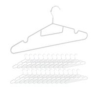 Set da 24 appendiabiti in grigio chiaro Grucce antiscivolo Appendini salvaspazio