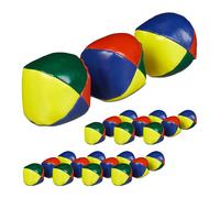 Relaxdays Palline da giocoleria Set da 24 Ø 65 mm Colorate per Principianti, Bambini e Adulti