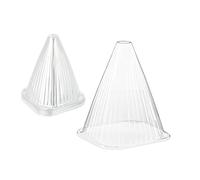 relaxdays 24x Cappelli Set da 24 Protezioni per Piante, Coni Protettivi Antilumaca e Anti Gelo, 22 x 19 x 19 cm, in PVC, Trasparente