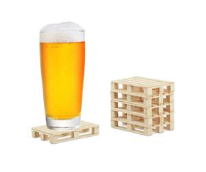Relaxdays Set da 24 sottobicchieri mini pallet