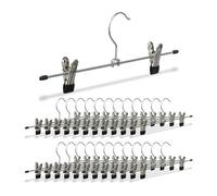 Grucce Appendiabiti 2 Clip Pantaloni Gonne Appendini Abiti Metallo Ferro Set 25