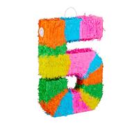 Set da 3 accessori con pignatta numero 5 per feste di compleanno 50 cm 0,2 kg
