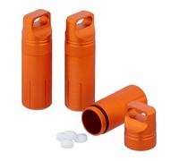 Relaxdays Set da 3 capsule portapillole tascabili