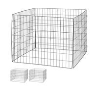 Relaxdays Compostiera in Acciaio, Set da 3 Contenitori da Giardino per Compost, HLP: 70 x 90 x 90 cm, 560 Litri, Nero