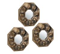 Relaxdays Set da 3 specchi con cornice a fiore
