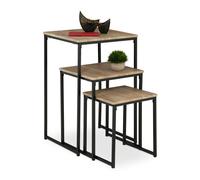 Relaxdays Set da 3 tavolini da salotto