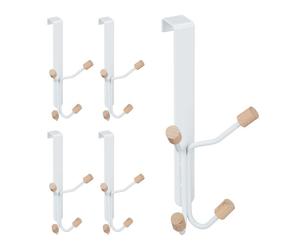 Relaxdays Set da 30 ganci da porta salvaspazio