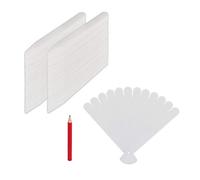 Relaxdays Set da 300 Etichette per Piante, Targhette Identificative per Aiuole e Piantine, L: 13 cm, Plastica, Bianco