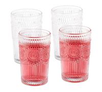Relaxdays Set da 4 bicchieri vintage da 400 ml