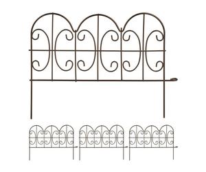 Relaxdays Set da 4 bordi in acciaio per aiuole