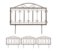 Relaxdays Set da 4 bordure in ferro per giardino