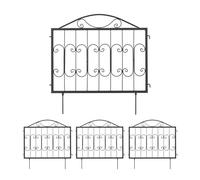 Relaxdays Set da 4 bordure nere per il giardino