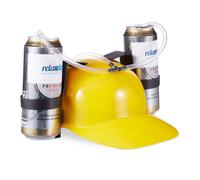 Relaxdays Set da 4 cappelli porta birra gialli