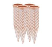Relaxdays Set Irrigazione a Goccia, Kit da 4 Coni per Piante, Innaffiatori per Bottiglie da 1,5 Litri in Pet, Terracotta, Ceramica, 18 x 5,5 x 5 cm