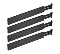 Set da 4 divisori da cassetto neri Organizer regolabile per cucina 300 g