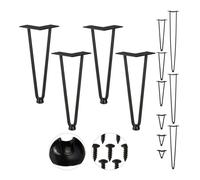 Relaxdays Set da 4 gambe da tavolo con 2 aste