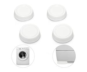 Relaxdays Set da 4 Gommini Antivibrazione Lavatrice & Asciugatrice, Piedini Antiscivolo, Universali, di 6,5 ca., Bianco