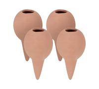 Relaxdays Set 4 Sfere da Irrigazione, Coni da 100 ml, HxD: 11,5 x 6 cm, Piante e Fiori da Interni e Esterni, Terracotta, Ceramica