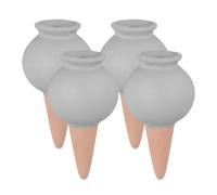 Relaxdays Set da 4 irrigatori con sfere grigie