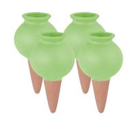 Relaxdays Set da 4 irrigatori con sfere verdi