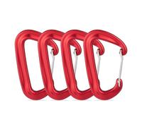 Relaxdays Set da 4 moschettoni in alluminio