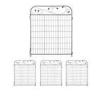 Relaxdays Set da 4 recinzioni nere per il giardino