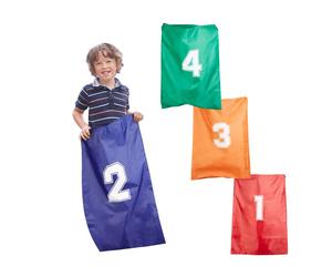Relaxdays Set da 4 sacchi da corsa per bambini