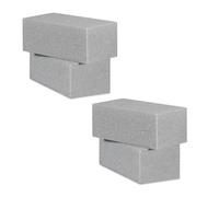 Relaxdays Set da 4 spugne grige per fiori secchi