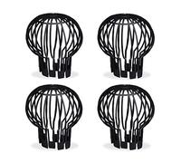 Relaxdays Set da 40 Parafoglie per Tubi di Scolo, in Plastica, Protezione Antipioggia per Grondaia, Diametro: 13 cm, Nero