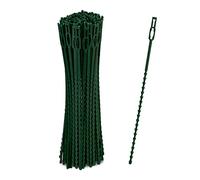 Relaxdays Set da 400 Fascette da Giardinaggio, Lunghe 23 cm, in Plastica, per Pomodori e Piante Rampicanti, Multiuso, Verde