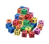 Relaxdays Dadi in Gommapiuma, Set da 48 Cubi Morbidi, 4 x 4 x 4 cm, Giochi Didattici per Bambini, Scuola, Multicolore