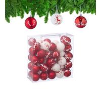 Decorazioni Albero Addobbi Natale Natalizi Palline Festa Plastica Colori Set 50