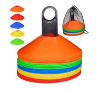 Relaxdays Set da 50 coni per allenamento calcio