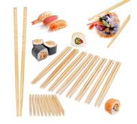 Bacchette Cinesi Sushi Bastoncini Cibo Giapponese Bambù L: 24 cm Set 50 Paia